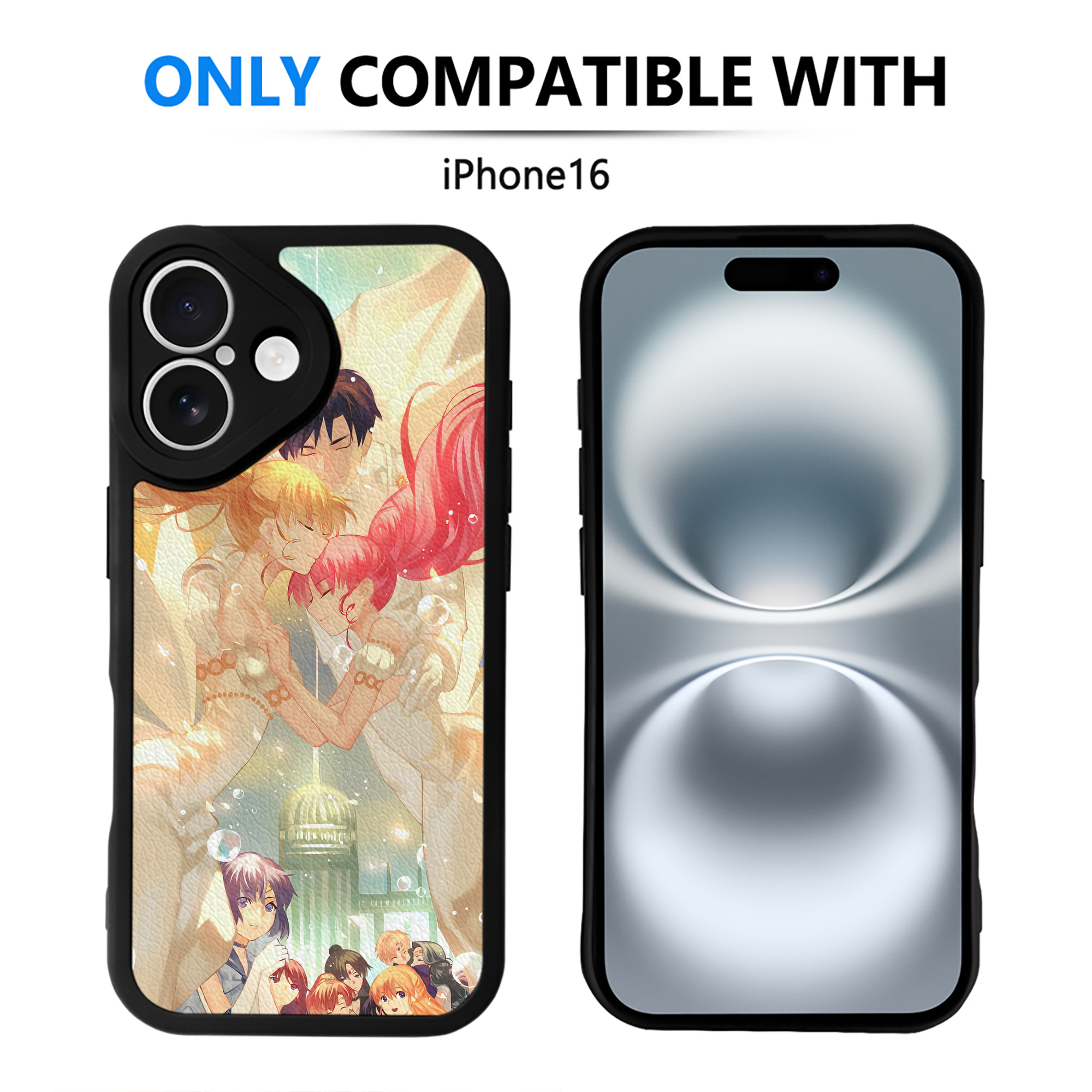 （画像用） 美少女戦士セーラームーン Sailor Moon 【iPhone 16シリーズ対応】シリコンスマホケース（レザー調） 材質：シリコン